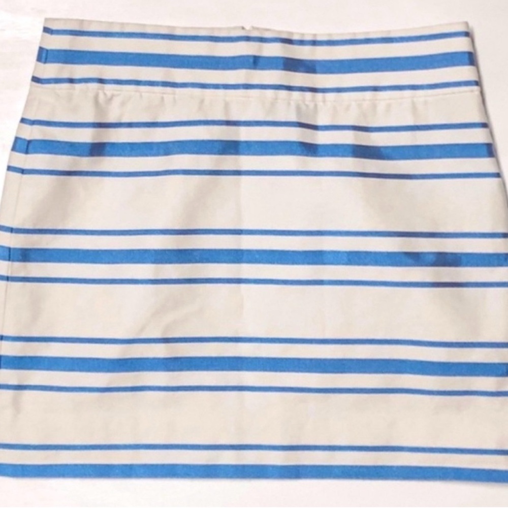 J. Crew Blue Striped Mini Skirt